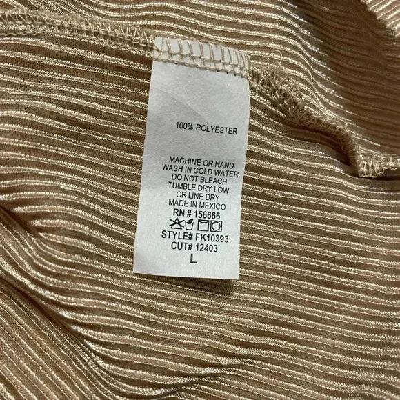 Free Kisses Women’s Dark Champagne Color Size L - Picture 4 of 4